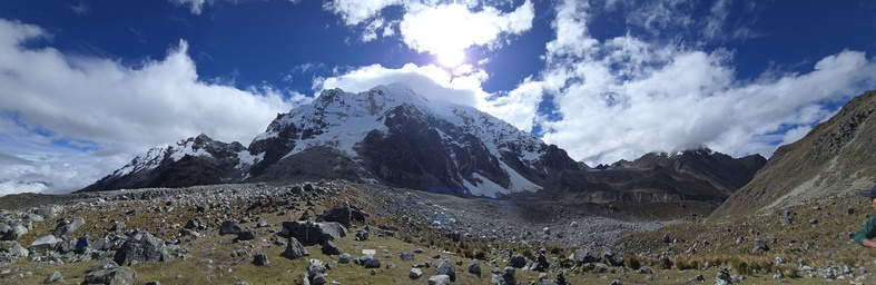 Salkantay Pass with glacier views on the Salkantay Lodge-Based Trek